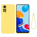 For Xiaomi Redmi Note 11S / Note 11 4G Pure Color Liquid Silicone Shockproof Full Coverage Phone Case(Yellow)