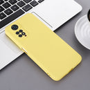 For Xiaomi Redmi Note 11S / Note 11 4G Pure Color Liquid Silicone Shockproof Full Coverage Phone Case(Yellow)