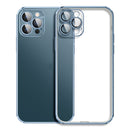 Full Coverage Lens Crystal Plating Airbag Shockproof TPU Phone Case For iPhone 13 Pro Max(Alpine Green)