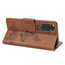 For Xiaomi Redmi Note 11 4G / Note 11S Butterfly Embossed Horizontal Flip Leather Phone Case(Brown)