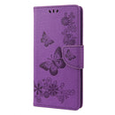 For Xiaomi Redmi Note 11 4G / Note 11S Butterfly Embossed Horizontal Flip Leather Phone Case(Purple)