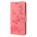 For Xiaomi Redmi Note 11 4G / Note 11S Butterfly Embossed Horizontal Flip Leather Phone Case(Pink)
