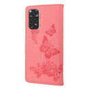For Xiaomi Redmi Note 11 4G / Note 11S Butterfly Embossed Horizontal Flip Leather Phone Case(Pink)