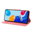 For Xiaomi Redmi Note 11 4G / Note 11S Butterfly Embossed Horizontal Flip Leather Phone Case(Pink)