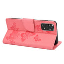For Xiaomi Redmi Note 11 4G / Note 11S Butterfly Embossed Horizontal Flip Leather Phone Case(Pink)