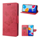 For Xiaomi Redmi Note 11 4G / Note 11S Butterfly Embossed Horizontal Flip Leather Phone Case(Red)
