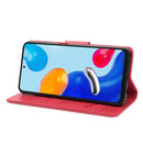 For Xiaomi Redmi Note 11 4G / Note 11S Butterfly Embossed Horizontal Flip Leather Phone Case(Red)