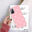 For Galaxy A51 Multi Love Heart Pattern Frosted TPU Protective Case(Pink)