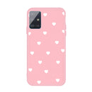 For Galaxy A51 Multi Love Heart Pattern Frosted TPU Protective Case(Pink)