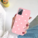 For Galaxy A51 Multi Love Heart Pattern Frosted TPU Protective Case(Pink)