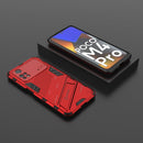 For Xiaomi Poco M4 Pro 4G Punk Armor 2 in 1 PC + TPU Shockproof Phone Case with Invisible Holder(Red)