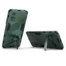 For Xiaomi Poco M4 Pro 4G Punk Armor 2 in 1 PC + TPU Shockproof Phone Case with Invisible Holder(Green)