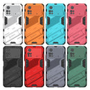 For Xiaomi Poco M4 Pro 4G Punk Armor 2 in 1 PC + TPU Shockproof Phone Case with Invisible Holder(Green)