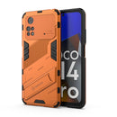 For Xiaomi Poco M4 Pro 4G Punk Armor 2 in 1 PC + TPU Shockproof Phone Case with Invisible Holder(Orange)