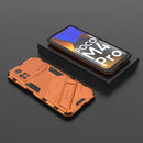 For Xiaomi Poco M4 Pro 4G Punk Armor 2 in 1 PC + TPU Shockproof Phone Case with Invisible Holder(Orange)
