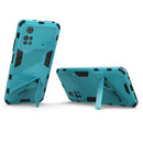 For Xiaomi Poco M4 Pro 4G Punk Armor 2 in 1 PC + TPU Shockproof Phone Case with Invisible Holder(Blue)