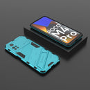 For Xiaomi Poco M4 Pro 4G Punk Armor 2 in 1 PC + TPU Shockproof Phone Case with Invisible Holder(Blue)