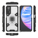 For OPPO Realme 7 Space PC+TPU Shockproof Phone Case with Ring Holder(White)