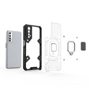 For OPPO Realme 7 Space PC+TPU Shockproof Phone Case with Ring Holder(White)