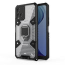 For vivo Y21 Space PC+TPU Shockproof Phone Case with Ring Holder(White)