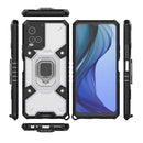 For vivo Y21 Space PC+TPU Shockproof Phone Case with Ring Holder(White)