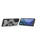 For vivo Y21 Space PC+TPU Shockproof Phone Case with Ring Holder(White)