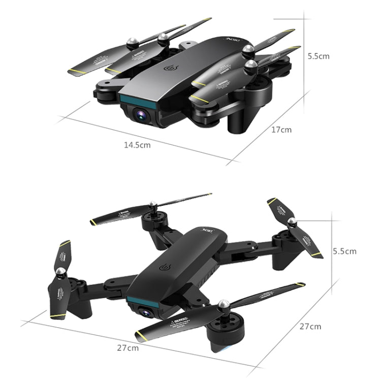 ZLL SG700D Folding 4K HD Dual Camera RC Drone Quadcopter(Black)