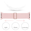 Polyester Nylon Watch Band For Apple Watch Series 7 41mm / 6&SE&5&4 40mm / 3&2&1 38mm(Pink Sand)