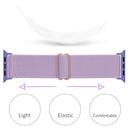 Polyester Nylon Watch Band For Apple Watch Series 7 41mm / 6&SE&5&4 40mm / 3&2&1 38mm(Light Purple)