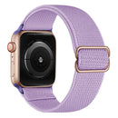 Polyester Nylon Watch Band For Apple Watch Series 7 41mm / 6&SE&5&4 40mm / 3&2&1 38mm(Light Purple)