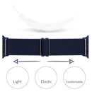 Polyester Nylon Watch Band For Apple Watch Series 7 41mm / 6&SE&5&4 40mm / 3&2&1 38mm(Midnight Blue)