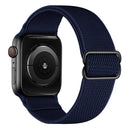 Polyester Nylon Watch Band For Apple Watch Series 7 41mm / 6&SE&5&4 40mm / 3&2&1 38mm(Midnight Blue)