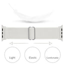 Polyester Nylon Watch Band For Apple Watch Series 7 45mm / 6&SE&5&4 44mm / 3&2&1 42mm(White)