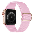Polyester Nylon Watch Band For Apple Watch Series 7 45mm / 6&SE&5&4 44mm / 3&2&1 42mm(Pink)