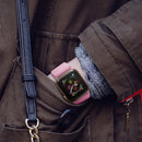 Polyester Nylon Watch Band For Apple Watch Series 7 45mm / 6&SE&5&4 44mm / 3&2&1 42mm(Pink)