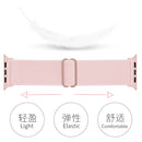 Polyester Nylon Watch Band For Apple Watch Series 7 45mm / 6&SE&5&4 44mm / 3&2&1 42mm(Pink Sand)