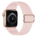 Polyester Nylon Watch Band For Apple Watch Series 7 45mm / 6&SE&5&4 44mm / 3&2&1 42mm(Pink Sand)