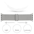 Polyester Nylon Watch Band For Apple Watch Series 7 45mm / 6&SE&5&4 44mm / 3&2&1 42mm(Grey)