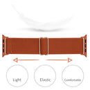 Polyester Nylon Watch Band For Apple Watch Series 7 45mm / 6&SE&5&4 44mm / 3&2&1 42mm(Orange Red)