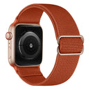 Polyester Nylon Watch Band For Apple Watch Series 7 45mm / 6&SE&5&4 44mm / 3&2&1 42mm(Orange Red)