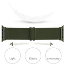 Polyester Nylon Watch Band For Apple Watch Series 7 45mm / 6&SE&5&4 44mm / 3&2&1 42mm(Army Green)