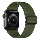 Polyester Nylon Watch Band For Apple Watch Series 7 45mm / 6&SE&5&4 44mm / 3&2&1 42mm(Army Green)