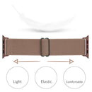 Polyester Nylon Watch Band For Apple Watch Series 7 45mm / 6&SE&5&4 44mm / 3&2&1 42mm(Beige Brown)
