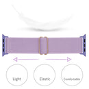 Polyester Nylon Watch Band For Apple Watch Series 7 45mm / 6&SE&5&4 44mm / 3&2&1 42mm(Light Purple)