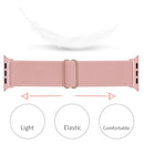 Polyester Nylon Watch Band For Apple Watch Series 7 45mm / 6&SE&5&4 44mm / 3&2&1 42mm(Incarnadine Pink)