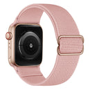 Polyester Nylon Watch Band For Apple Watch Series 7 45mm / 6&SE&5&4 44mm / 3&2&1 42mm(Incarnadine Pink)