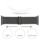 Polyester Nylon Watch Band For Apple Watch Series 7 45mm / 6&SE&5&4 44mm / 3&2&1 42mm(Dark Grey)