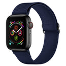 Polyester Nylon Watch Band For Apple Watch Series 7 45mm / 6&SE&5&4 44mm / 3&2&1 42mm(Midnight Blue)
