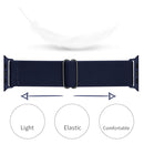 Polyester Nylon Watch Band For Apple Watch Series 7 45mm / 6&SE&5&4 44mm / 3&2&1 42mm(Midnight Blue)