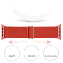 Polyester Nylon Watch Band For Apple Watch Series 7 45mm / 6&SE&5&4 44mm / 3&2&1 42mm(Watermelon Red)